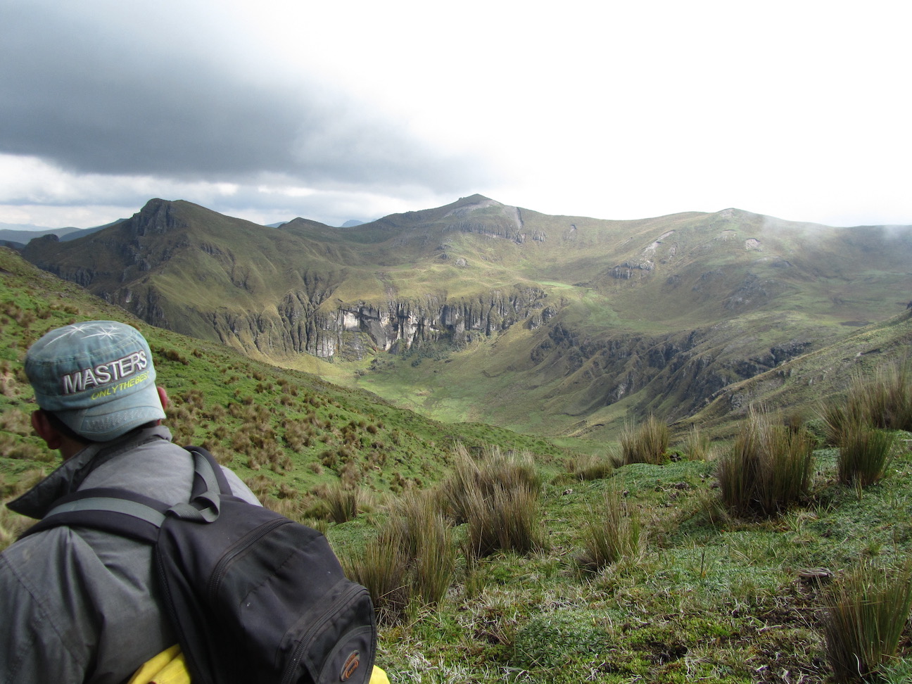 Patricio Guamán in the páramo in Ecuador